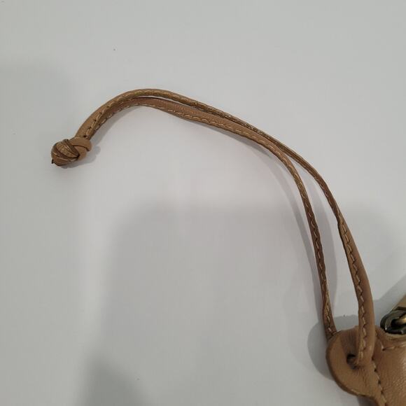 Auth Bally Brown Leather Mini Coin Case Small Wallet Pouch Zip 3x2 Strap Charm - Picture 9 of 9